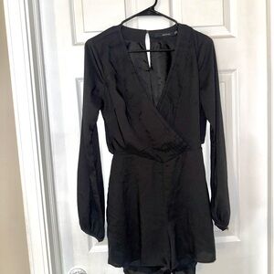 Black Long Sleeve Romper